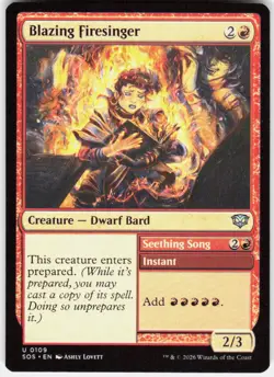 Blazing Firesinger 109 Secrets of Strixhaven Magic the Gathering - Image 1