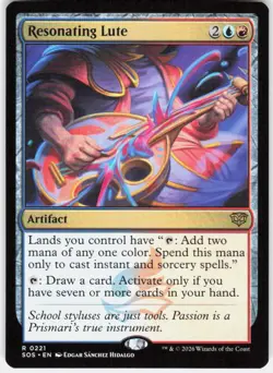 Resonating Lute 221 Secrets of Strixhaven Magic the Gathering - Image 1