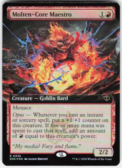 Molten Core Maestro Extended Art Foil 335 Secrets of Strixhaven MTG - Image 1