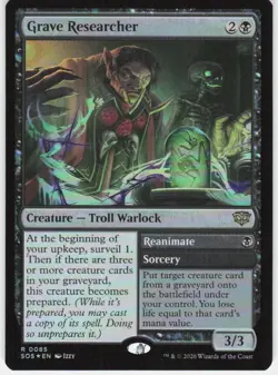 Grave Researcher Foil 85 Secrets of Strixhaven Magic the Gathering - Image 1