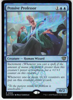 Pensive Professor Foil 63 Secrets of Strixhaven Magic the Gathering - Image 1