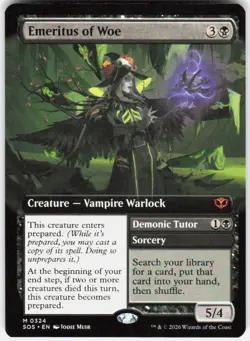 Emeritus of Woe Extended Art 324 Secrets of Strixhaven Magic the Gathering - Image 1