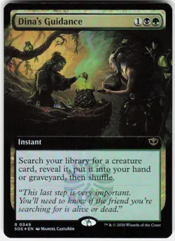 Dina's Guidance Extended Art Foil 349 Secrets of Strixhaven Magic the Gathering - Image 1