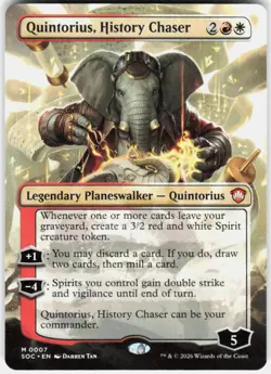 Quintorius History Chaser Borderless 7 Secrets of Strixhaven Magic the Gathering - Image 1