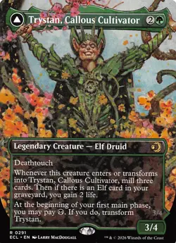 Trystan Callous Cultivator Borderless 291 Lorwyn Eclipsed Magic the Gathering - Image 1