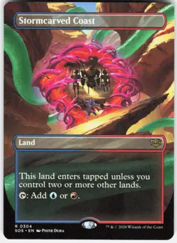 Stormcarved Coast Borderless 304 Secrets of Strixhaven Magic the Gathering - Image 1