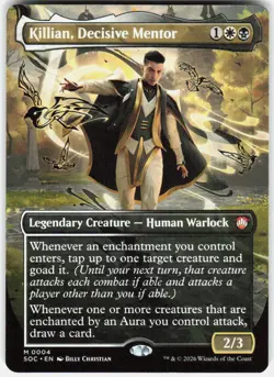 Killian Decisive Mentor Borderless 4 Secrets of Strixhaven Magic the Gathering - Image 1