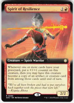 Spirit of Resilience Extended Art 85 Secrets of Strixhaven Magic the Gathering - Image 1