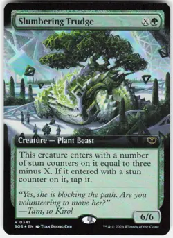 Slumbering Trudge (Extended Art) Foil 341 Secrets of Strixhaven Magic the Gather - Image 1