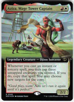 Aziza Mage Tower Captain Extended Art Foil 345 Secrets of Strixhaven MTG - Image 1