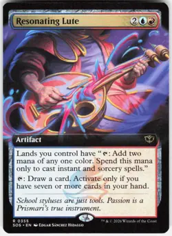 Resonating Lute 221 Secrets of Strixhaven Magic the Gathering - Image 1