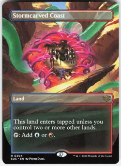 Stormcarved Coast Borderless 304 Secrets of Strixhaven Magic the Gathering - Image 1