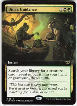 Dina's Guidance Extended Art 349 Secrets of Strixhaven Magic the Gathering - Image 1