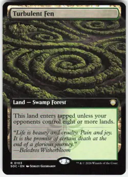 Turbulent Fen Extended Art 103 Secrets of Strixhaven Magic the Gathering - Image 1