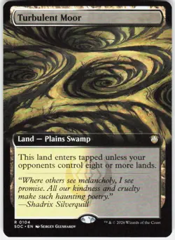 Turbulent Moor Extended Art 104 Secrets of Strixhaven Magic the Gathering - Image 1