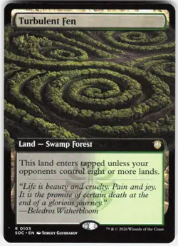 Turbulent Fen Extended Art 103 Secrets of Strixhaven Magic the Gathering - Image 1