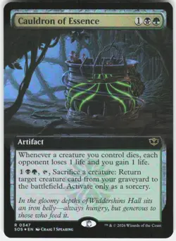 Cauldron of Essence Extended Art Foil 347 Secrets of Strixhaven Magic the Gather - Image 1
