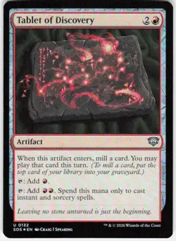 Tablet of Discovery Foil 132 Secrets of Strixhaven Magic the Gathering - Image 1
