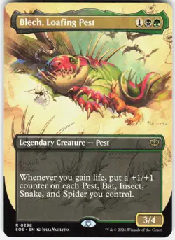 Blech Loafing Pest Borderless 298 Secrets of Strixhaven Magic the Gathering - Image 1