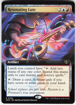 Resonating Lute 221 Secrets of Strixhaven Magic the Gathering - Image 1