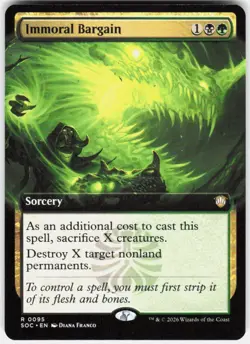 Immoral Bargain Extended Art 95 Secrets of Strixhaven Magic the Gathering - Image 1