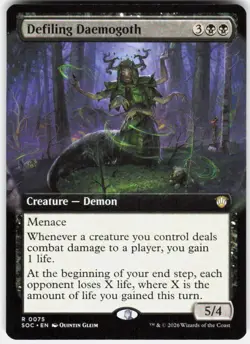 Defiling Daemogoth Extended Art 75 Secrets of Strixhaven Magic the Gathering - Image 1
