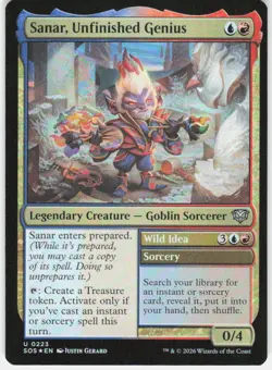 Sanar Unfinished Genius Foil 223 Secrets of Strixhaven Magic the Gathering - Image 1