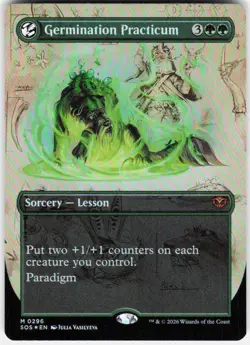 Germination Practicum Borderless Foil 296 Secrets of Strixhaven MTG - Image 1