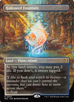 Hallowed Fountain Borderless 347 Lorwyn Eclipsed Magic the Gathering - Image 1