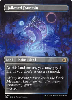 Hallowed Fountain Borderless 347 Lorwyn Eclipsed Magic the Gathering - Image 2