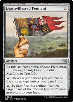 Dawn Blessed Pennant 254 Lorwyn Eclipsed Magic the Gathering - Image 1