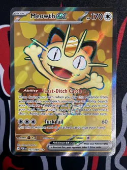 Pokemon TCG Meowth ex 107/088 Full Art Ultra Rare - Perfect Order - Image 1