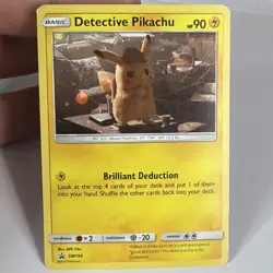 Detective Pikachu SM194 Sun Moon Black Star Promo Holo Rare Pokemon TCG Card LP - Image 1