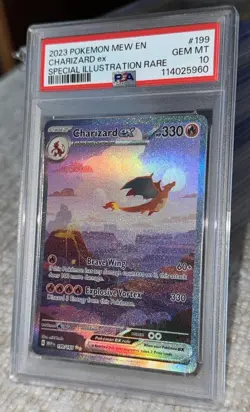 2023 POKEMON MEW EN #199 CHARIZARD ex GEM MT SPECIAL ILLUSTRATION RARE PSA 10 - Image 1