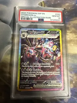 POKEMON SURGING SPARKS SPECIAL ILLUSTRATION RARE HYDREIGON EX 240/191 PSA 10 - Image 1