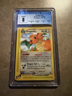 2002 Pokemon Expedition Dragonite Non Holo #43/165 CGC 8 - Image 1