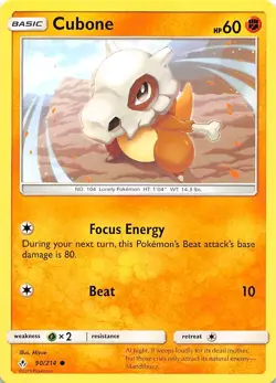 Cubone 90/214 SM Unbroken Bonds Pokemon - Image 1