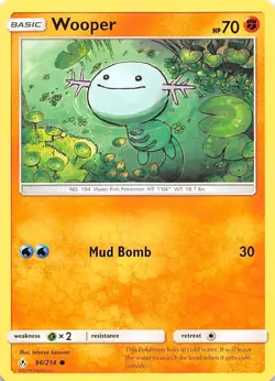 Wooper 96/214 SM Unbroken Bonds Pokemon - Image 1