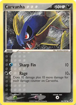 Carvanha 56/107 Deoxys Pokemon - Image 1