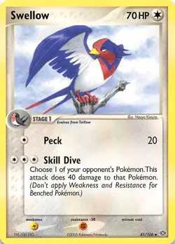 Swellow 41/106 Emerald Pokemon - Image 1
