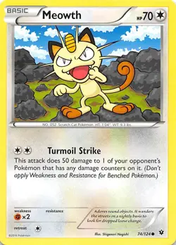 Meowth 74/124 XY Fates Collide Pokemon - Image 1