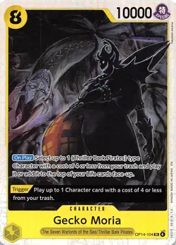 Gecko Moria Foil OP14-104 The Azure Sea's Seven One Piece - Image 1