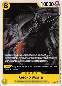 Gecko Moria Foil OP14-104 The Azure Sea's Seven One Piece - Image 1