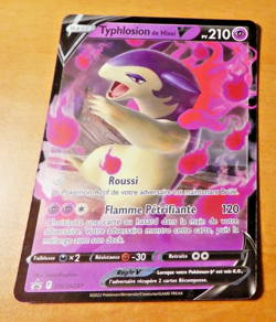 POKEMON FRANCAISE CARD PROMO HOLO CARTE Typhlosion de Hisui V SWSH237 FR 2022 ** - Image 1