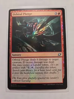 Orbital Plunge (Foil) - Edge of Eternities - LP - Common - Sorcery - MTG - Image 1