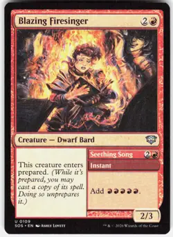 Blazing Firesinger 109 Secrets of Strixhaven Magic the Gathering - Image 1