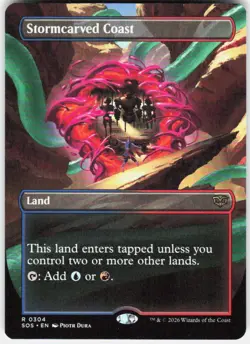 Stormcarved Coast Borderless 304 Secrets of Strixhaven Magic the Gathering - Image 1