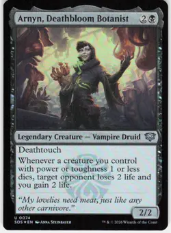Arnyn Deathbloom Botanist Foil 74 Secrets of Strixhaven Magic the Gathering - Image 1