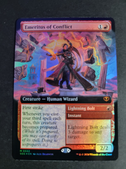 Emeritus of Conflict (Extended Art Foil) Mythic MTG Secrets of Strixhaven - Image 1