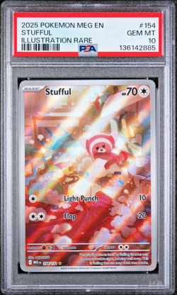 Pokemon TCG Stufful Alt Art Illustration 154/132 PSA 10 - Image 1